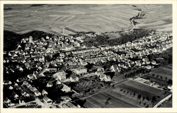 Postcard Wendlingen am Neckar Baden Württemberg, aerial photograph