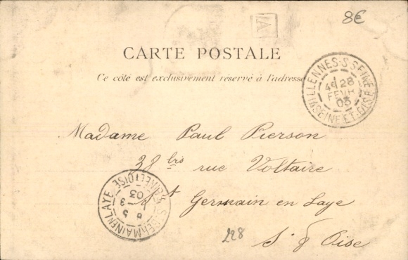 Postcard Villennes sur Seine Yvelines, Kirchplatz