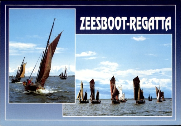 Postcard Zeesboot Regatta, Sailing