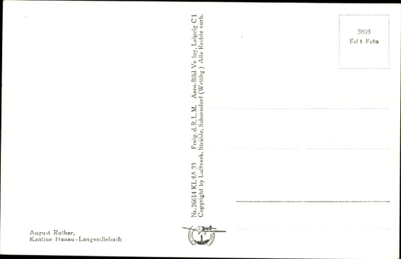 Postcard Langendiebach Erlensee in Hesse, aerial photograph