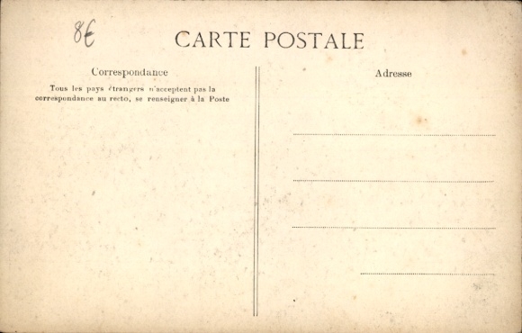 Postcard Carantec Finistère, town view visible from church, rural surroundings