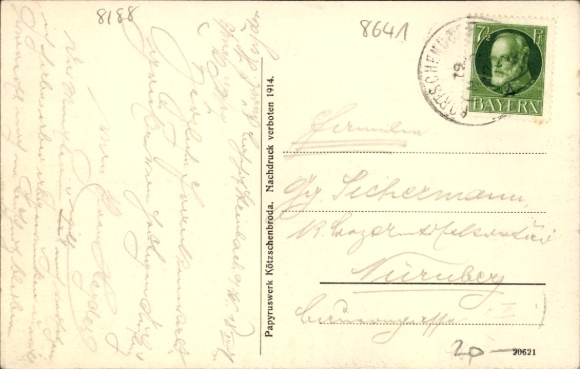 Postcard Steinbach am Wald Upper Franconia, Porcelain Factory