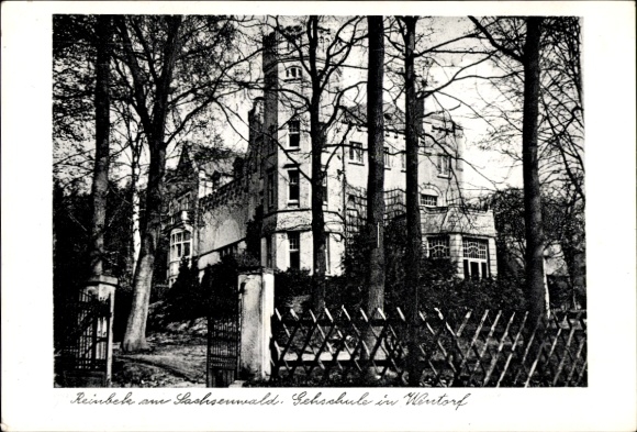 Postcard Wentorf near Hamburg, walking school