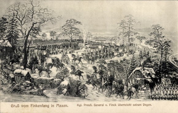 Ak Maxen Müglitztal in Saksen, Finckenfang-berg, generaal von Finck