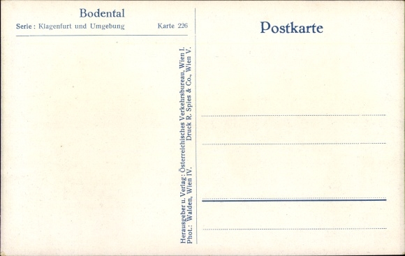 Postcard Bodental in Carinthia, way to the place