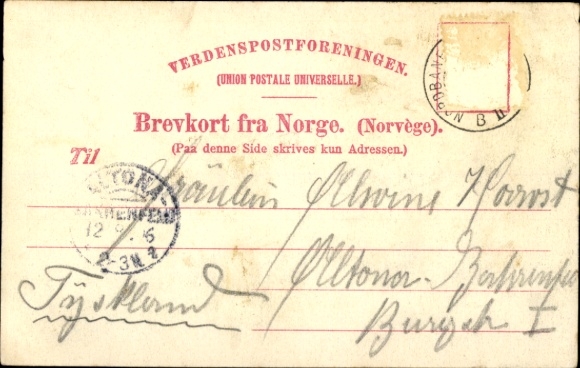 Postcard Hardanger Norway, Two women in traditional costume