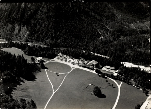Postcard Wildbad Kreuth am Tegernsee Upper Bavaria, aerial photograph