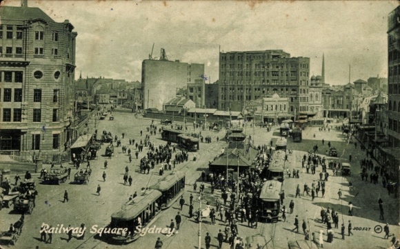 Postcard Sydney Australia, Railway Square