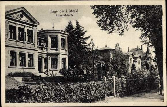 Ak Hagenow w Meklemburgii, Bahnhofstrasse, wille