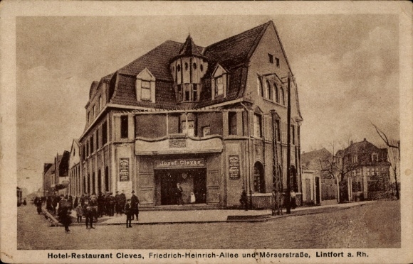 Ak Lintfort am Niederrhein, Hotel Restaurant Cleves, Friedrich Heinrich Allee, Moerser Straße