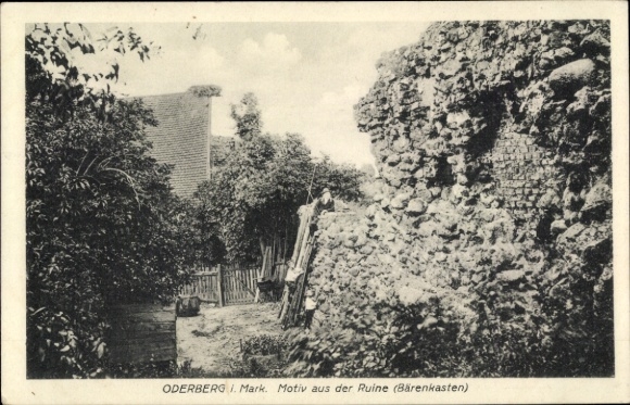 PC Oderberg in der Mark, motif from the ruins, bear box