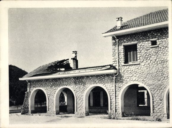 Postcard Algeria, school building