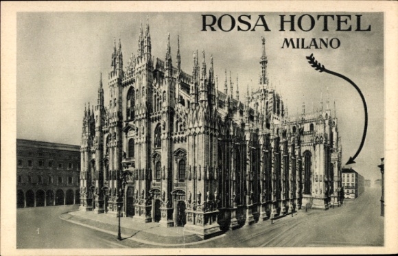 Ak Milano Mailand Lombardia, Dom, Rosa Hotel