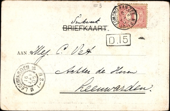 PC Egmond an Zee Nordholland Netherlands, Verwoesting, 1905
