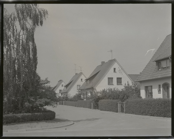 4 celluloid negatives Lemförde in Lower Saxony, business, house, street