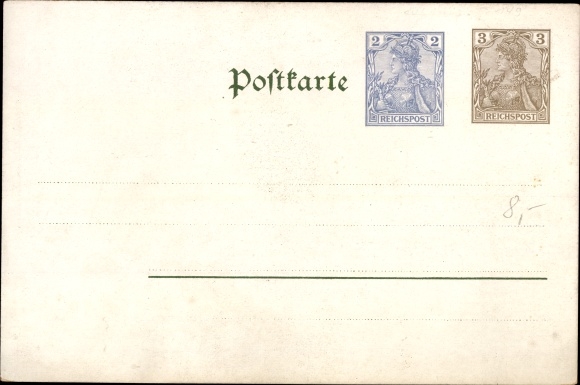 KP papeteria pocztowa Szczęśliwego Nowego Roku, rok 1901, anioł dmucha w fanfary