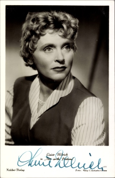 Postcard actress Luise Ullrich, portrait, your big test
