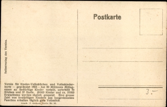 Artist Postcard Association for children&#39;s kitchens and day-care centers