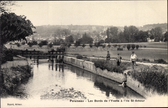 Ak Palaiseau Essonne, Les Bords de l'Yvette a l'Ile St Amour