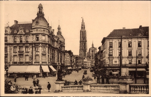 KP Antwerp Flandria, widok na miasto, kanał, budynek, architektura
