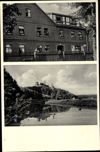 Postcard Lauchroden Gerstungen an der Werra, private pension Emma Eisenberg