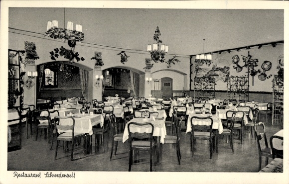 Ak Berlin Wedding Gesundbrunnen, Restaurant Schwedenzelt, Innenansicht, Schwedenstraße 19