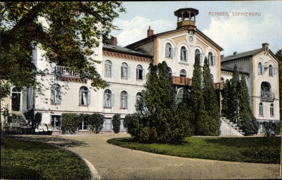 Postcard Reinbek in Schleswig-Holstein, Sophiensaal, building, well-kept garden, nmotiv