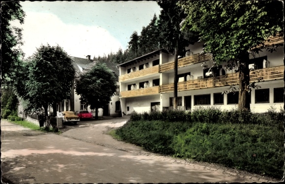 Ak Marktschorgast Ostfranken, Pension Gasthof Cafe Grundmühle, Inh.Jos. Wenk