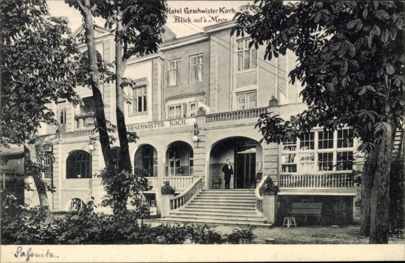 Ak Sassnitz auf Rügen, Hotel Geschwister Koch