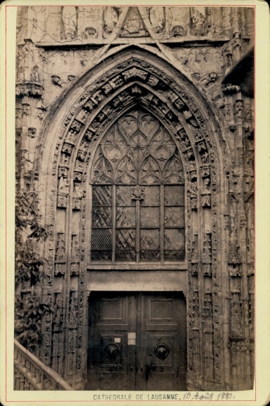 Cabinet photo Lausanne Canton Vaud, 1881, Cathedrale