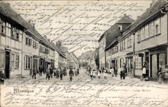 Ak Moringen im Solling Niedersachsen, Lange Straße, Anwohner