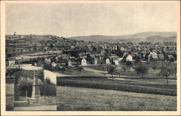 Postcard Thür in Rhineland-Palatinate, panorama of the place, monument, general view