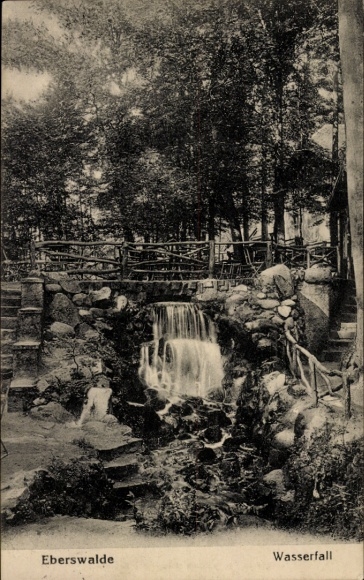 Postcard Eberswalde in Brandenburg, waterfall