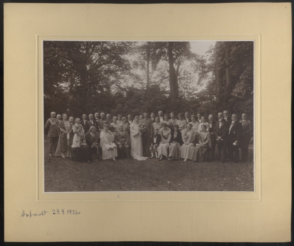 Cabinet Foto Hochzeit Hans Graf v. Kanitz und Prinzessin Caroline v. Schaumburg-Lippe