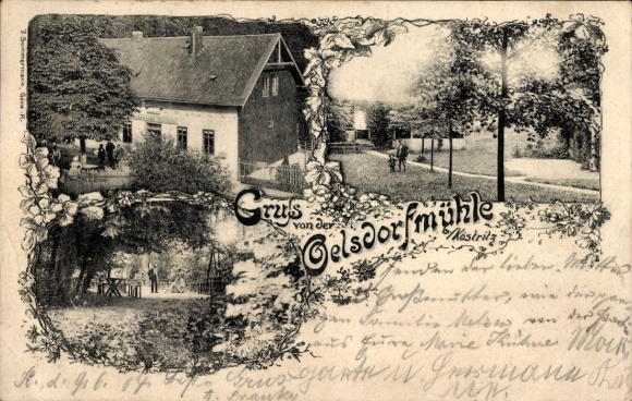 Ak Hartmannsdorf Bad Köstritz in Thüringen, Oelsdorfmühle