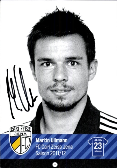 Autogrammkarte Fußballer Martin Ullmann, FC Carl Zeiss Jena, Autogramm