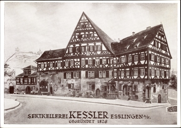 Künstler Ak Fuchs, Karl, Esslingen am Neckar Baden Württemberg, Sektkellerei Kessler