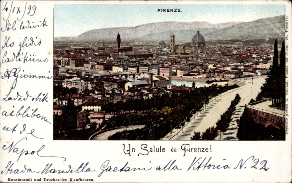 Ak Firenze Florenz Toscana, Ansicht von Florenz, Sehenswürdigkeiten,  aus 1899