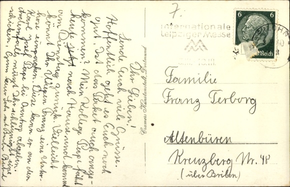 Postcard Iserlohn in the Märkisches Kreis, Iron Cross, view of the town