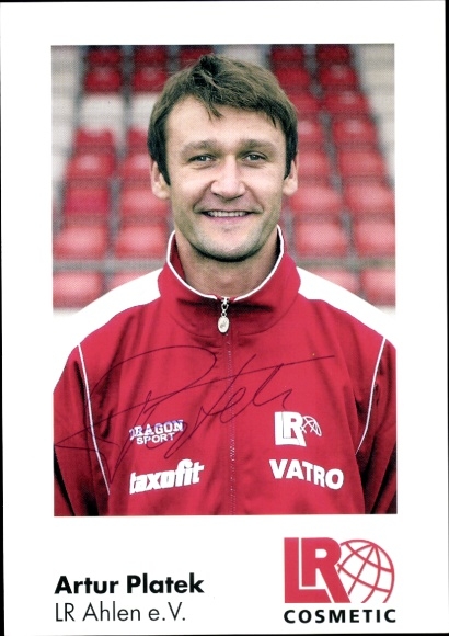 Autogrammkarte Fußballer Artur Platek, Rot Weiss Ahlen, Autogramm