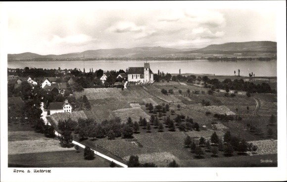 Ak Horn am Untersee Gaienhofen, Blick zum Ort