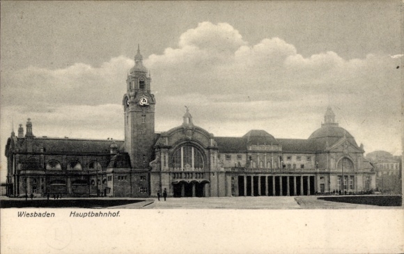 Ak Wiesbaden in Hessen, Hauptbahnhof