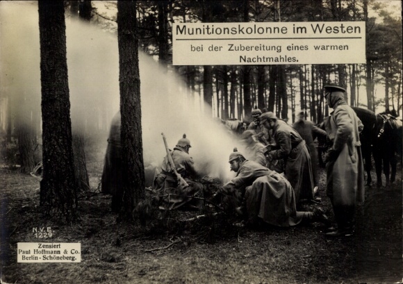 Ak Munitionskolonne im Westen, Zubereitung eines Nachtmahles, I WK