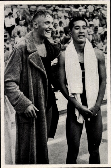 Collection picture Olympia 1936, swimmer Erwin Sietas and Hamuro