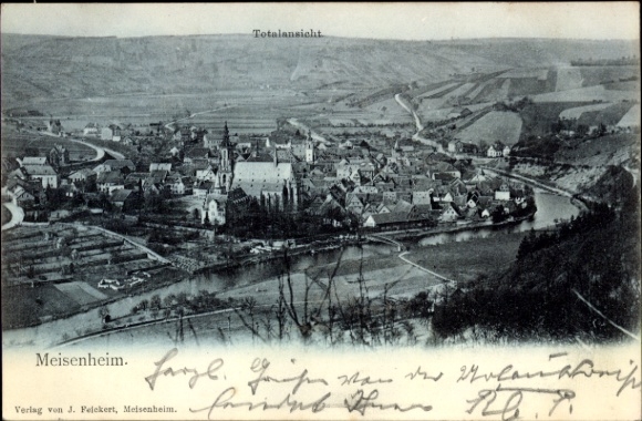 Postcard Meisenheim am Glan, general view