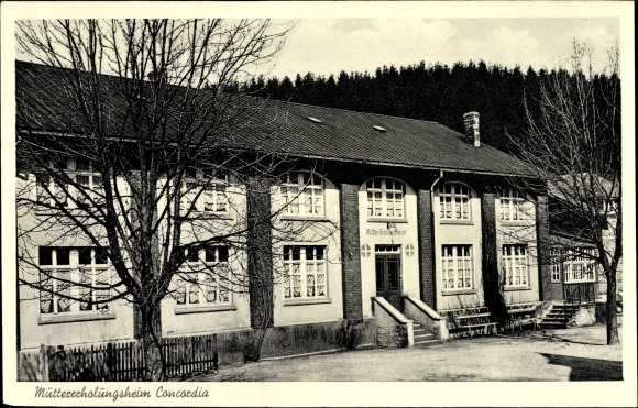Postcard Herdorf im Siegerland, Concordia convalescent home for mothers