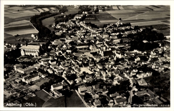 Ak Altötting in Oberbayern, Fliegeraufnahme