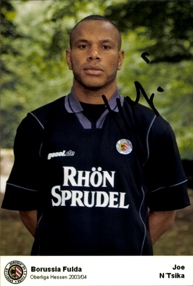 Autogrammkarte Fußballer Joe N'Tsika, SC Borussia Fulda, Autogramm