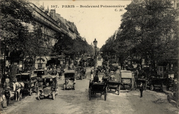 Ansichtkaart Parijs II, Boulevard Poissonnière