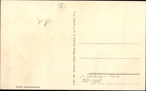 Postcard Dresden Strehlen, House of Youth, Bauhaus